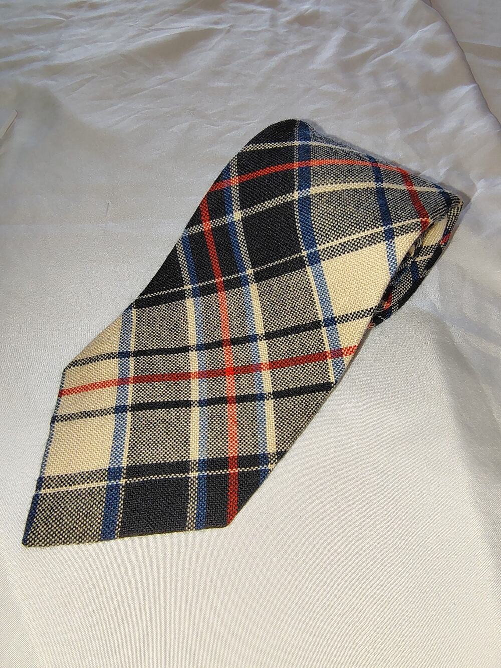 Vintage Polyester Anderson Little Brown Geometric Medallion Necktie